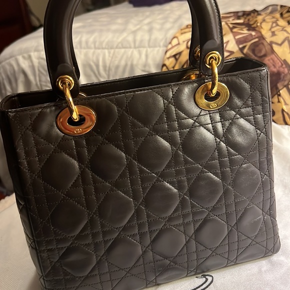 SOLD❤️❤️❤️Lady Dior Bag Cannage Quilt lamb skin - Picture 2 of 14